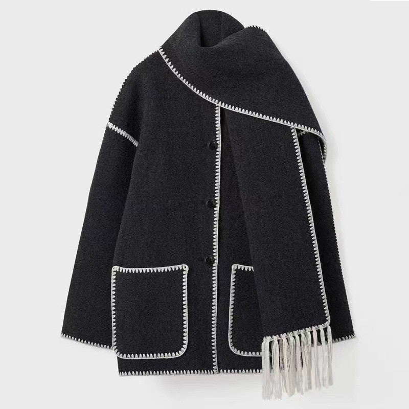 Marilyn - Long-Sleeve Faux Fur Blouse