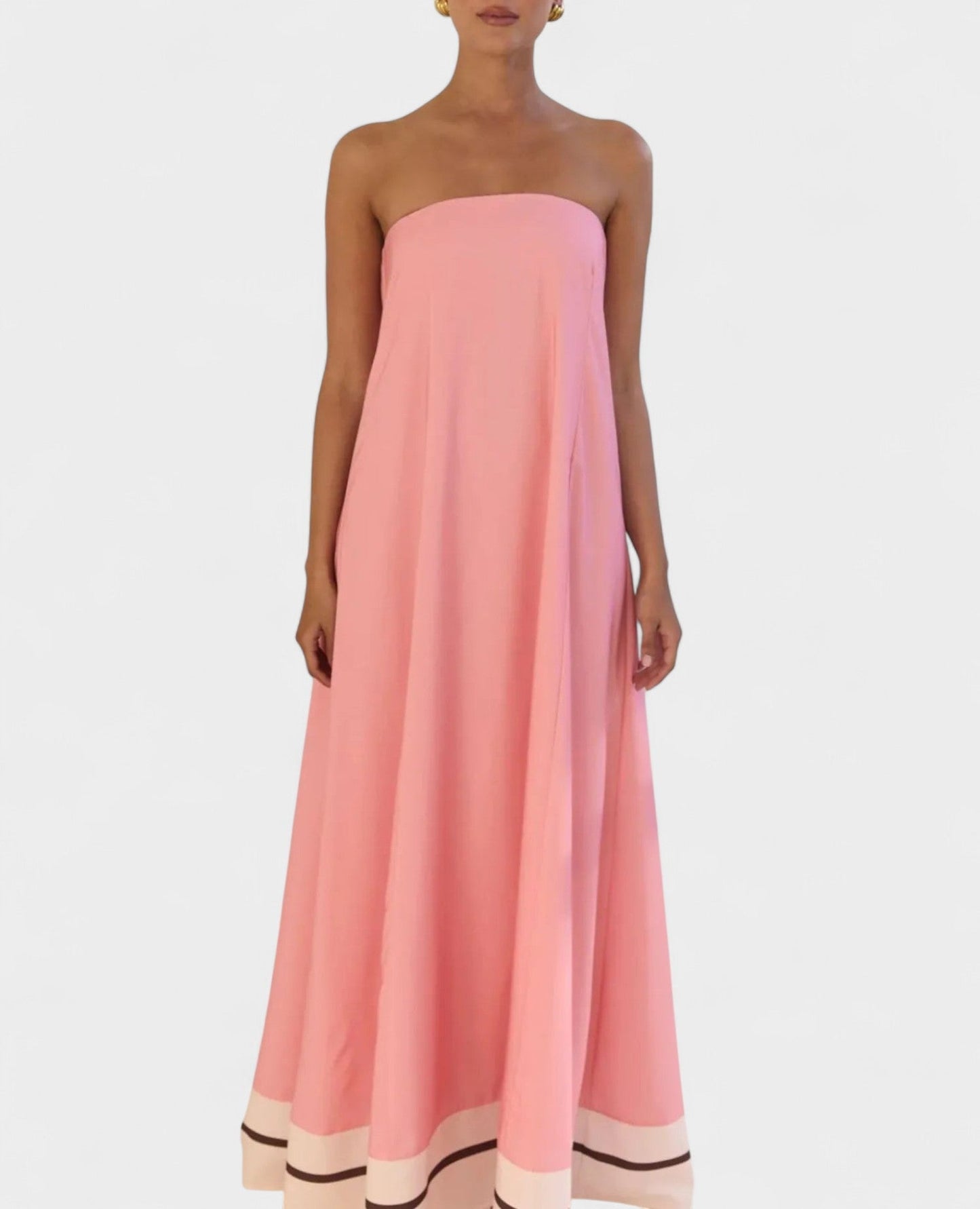 Aria | Geometric Off-Shoulder Maxi Dress