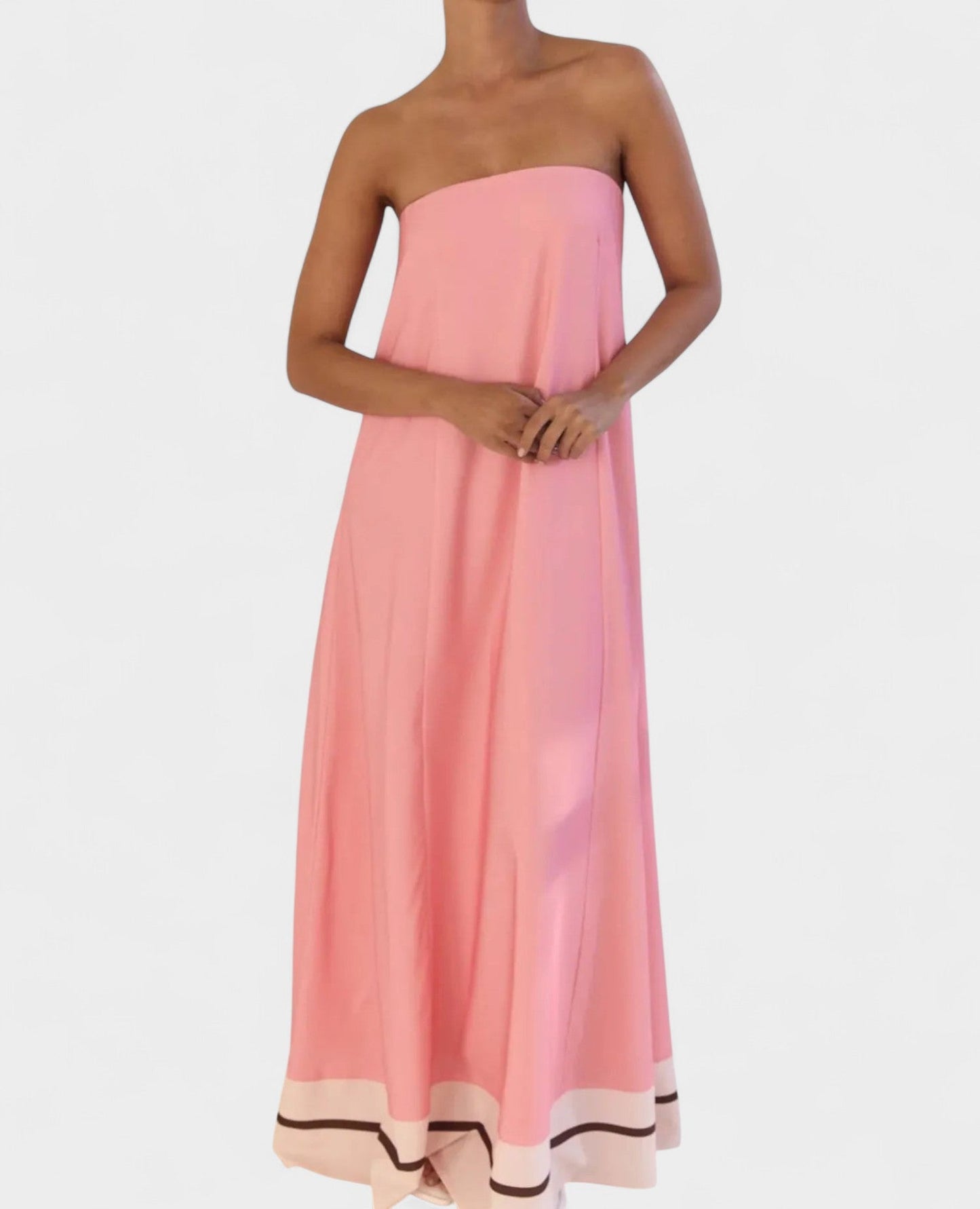 Aria | Geometric Off-Shoulder Maxi Dress