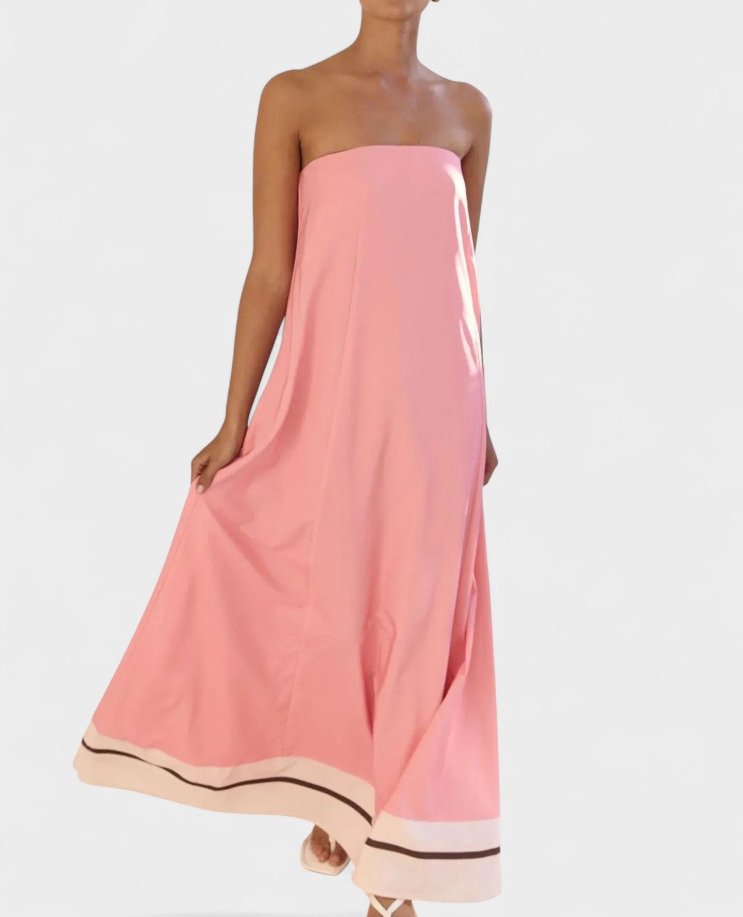 Aria | Geometric Off-Shoulder Maxi Dress