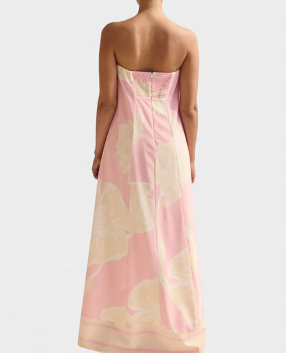 Aria | Geometric Off-Shoulder Maxi Dress