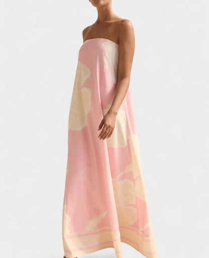 Aria | Geometric Off-Shoulder Maxi Dress