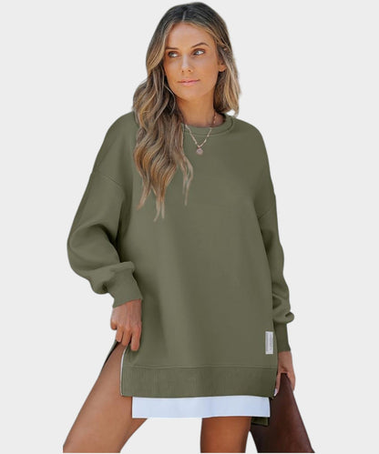 Aria | Oversized Zip-Slit Sweatshirt