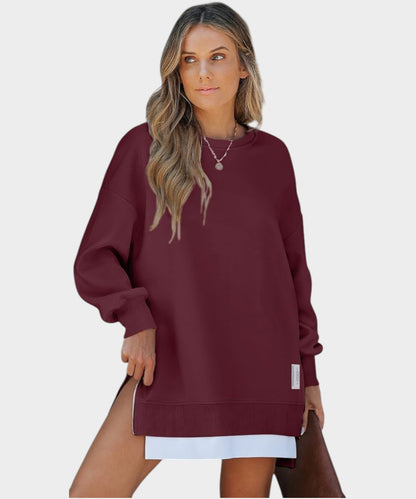 Aria | Oversized Zip-Slit Sweatshirt