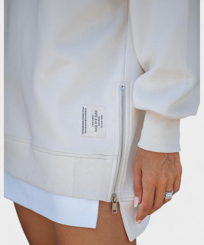 Aria | Oversized Zip-Slit Sweatshirt