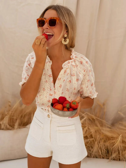 Elina™ | Floral Blouse with Summery Charm