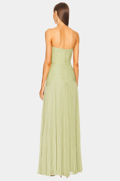 Deia | Flared Sleeve Mesh Maxi Dress