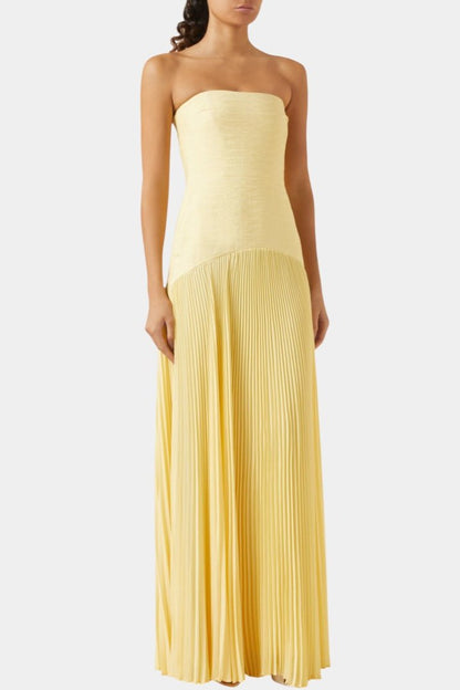 Deia | Flared Sleeve Mesh Maxi Dress
