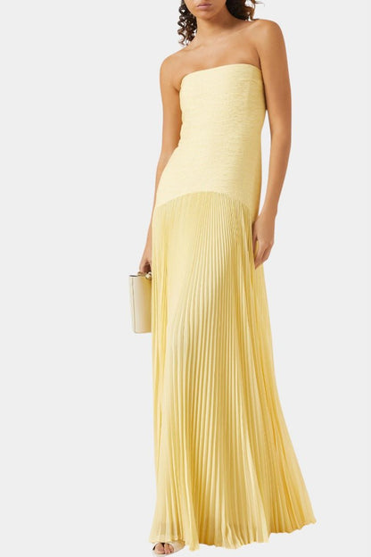 Deia | Flared Sleeve Mesh Maxi Dress