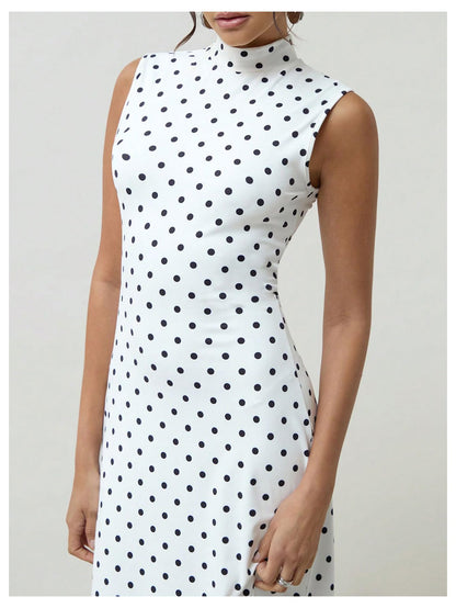 Elena | Vintage Polka Dot Maxi Dress