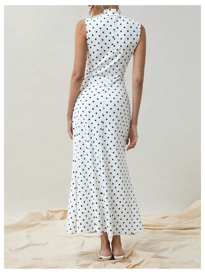 Elena | Vintage Polka Dot Maxi Dress