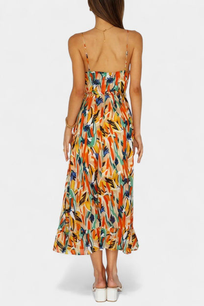 Fiona | Vibrant Print Midi Dress