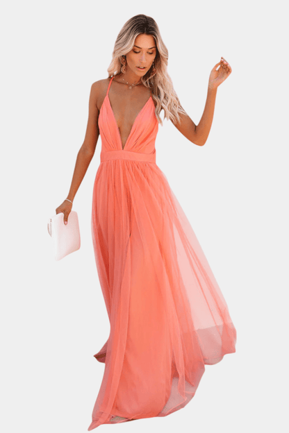 Gergana | Petal Dust Tulle Dress