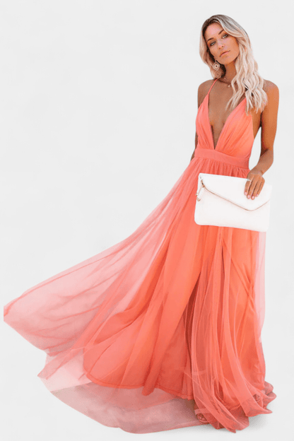 Gergana | Petal Dust Tulle Dress