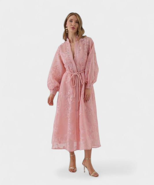Isabella | Fantasy Jacquard Button Dress