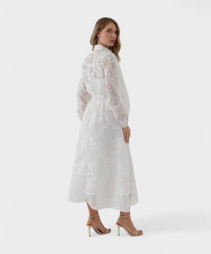 Isabella | Fantasy Jacquard Button Dress
