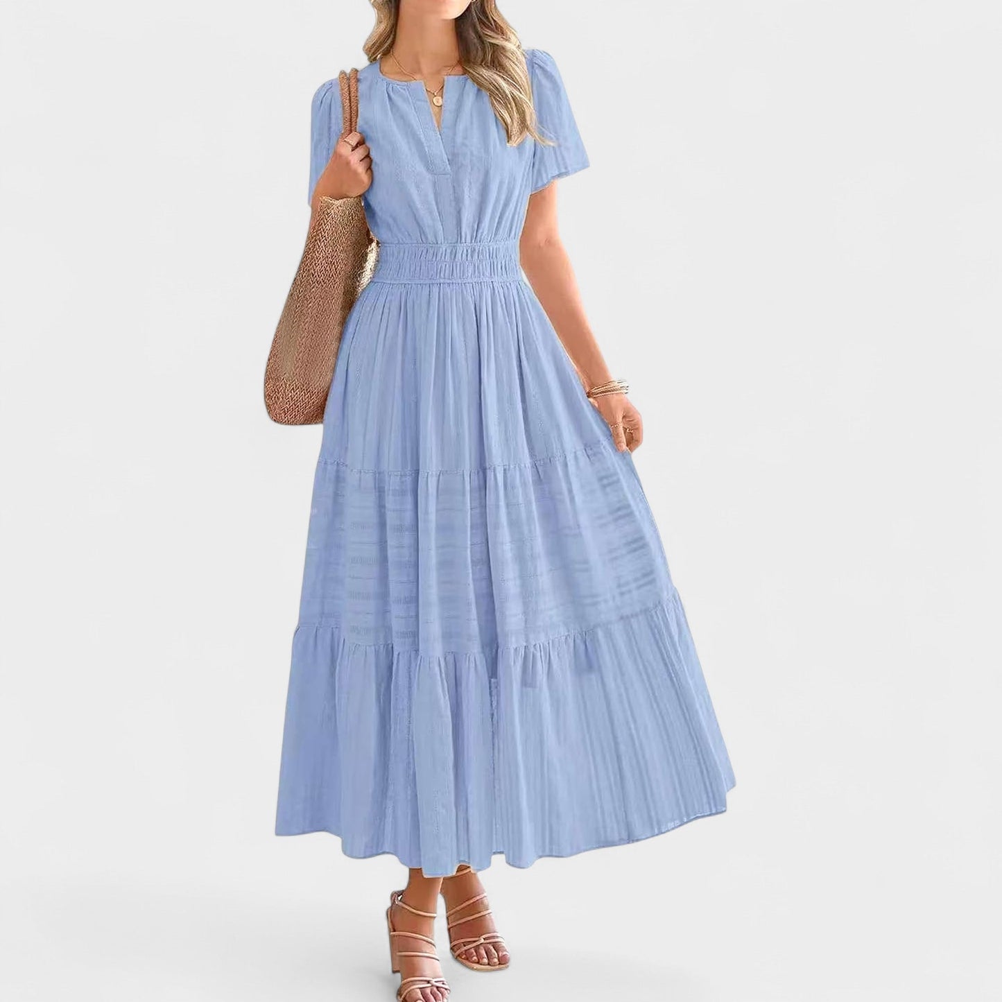 Isla | Tiered V-Neck Maxi Dress