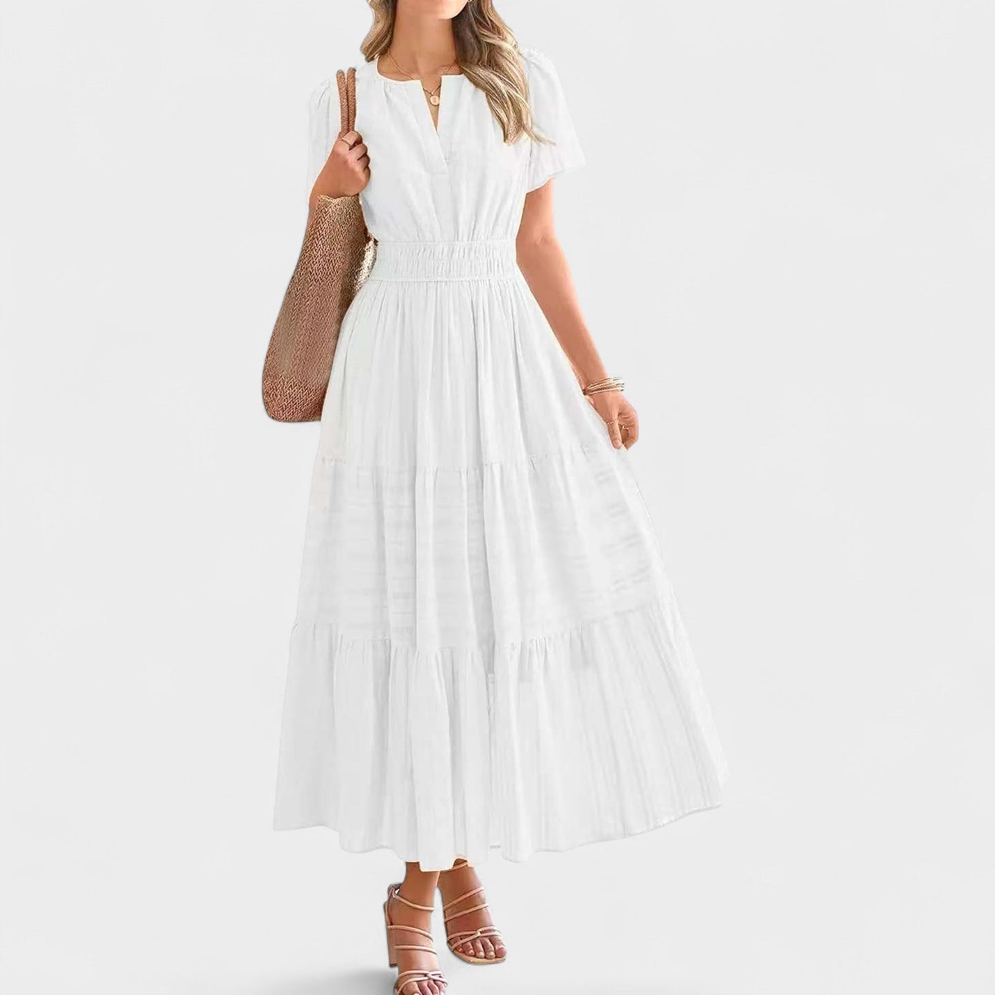 Isla | Tiered V-Neck Maxi Dress