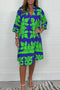 Green and navy blue