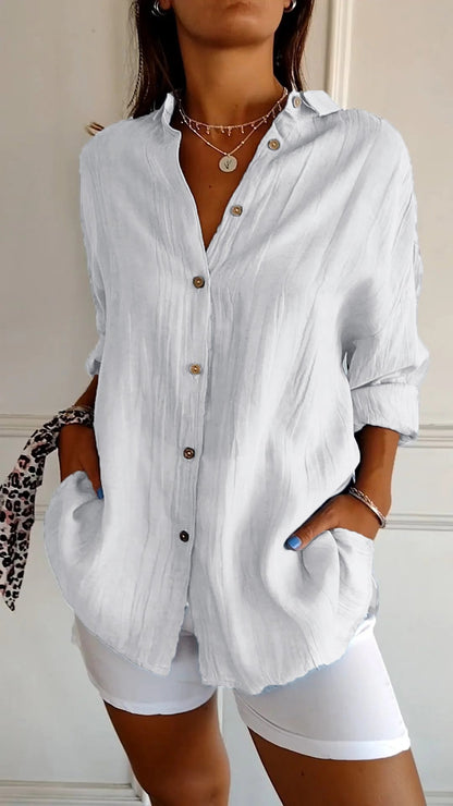 Sasha™ | Elegant Pleated Shirt