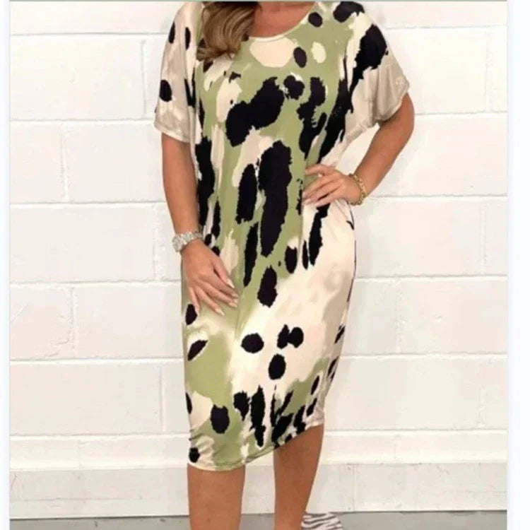Marilyn - Leopard Print Loose Casual Dress