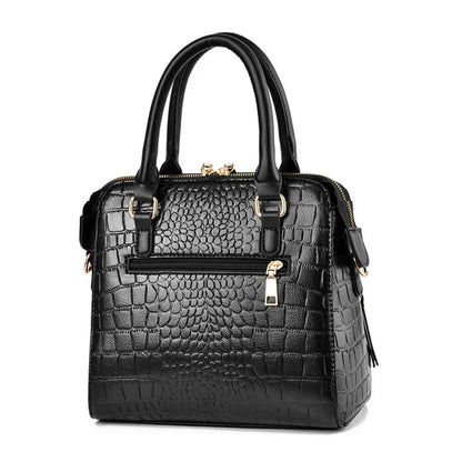 Sienna® Handtasche mit Krokodil-Prägung aus Leder