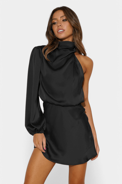 Mara | One-Shoulder Draped Dress