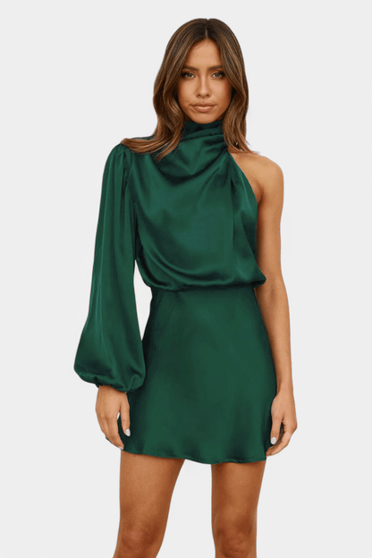 Mara | One-Shoulder Draped Dress