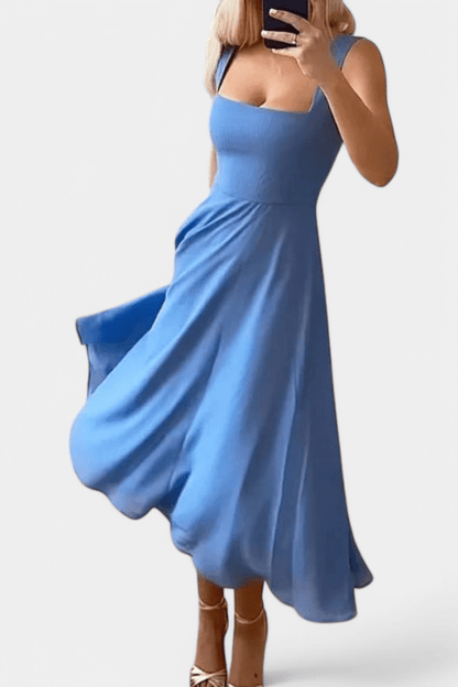 Mary | Sleeveless Fit and Flare A-Line Midi Dress