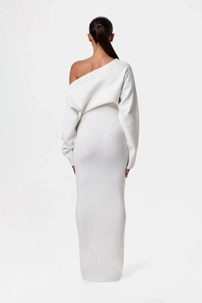 Mila | Off-Shoulder Knit Sweater Dress
