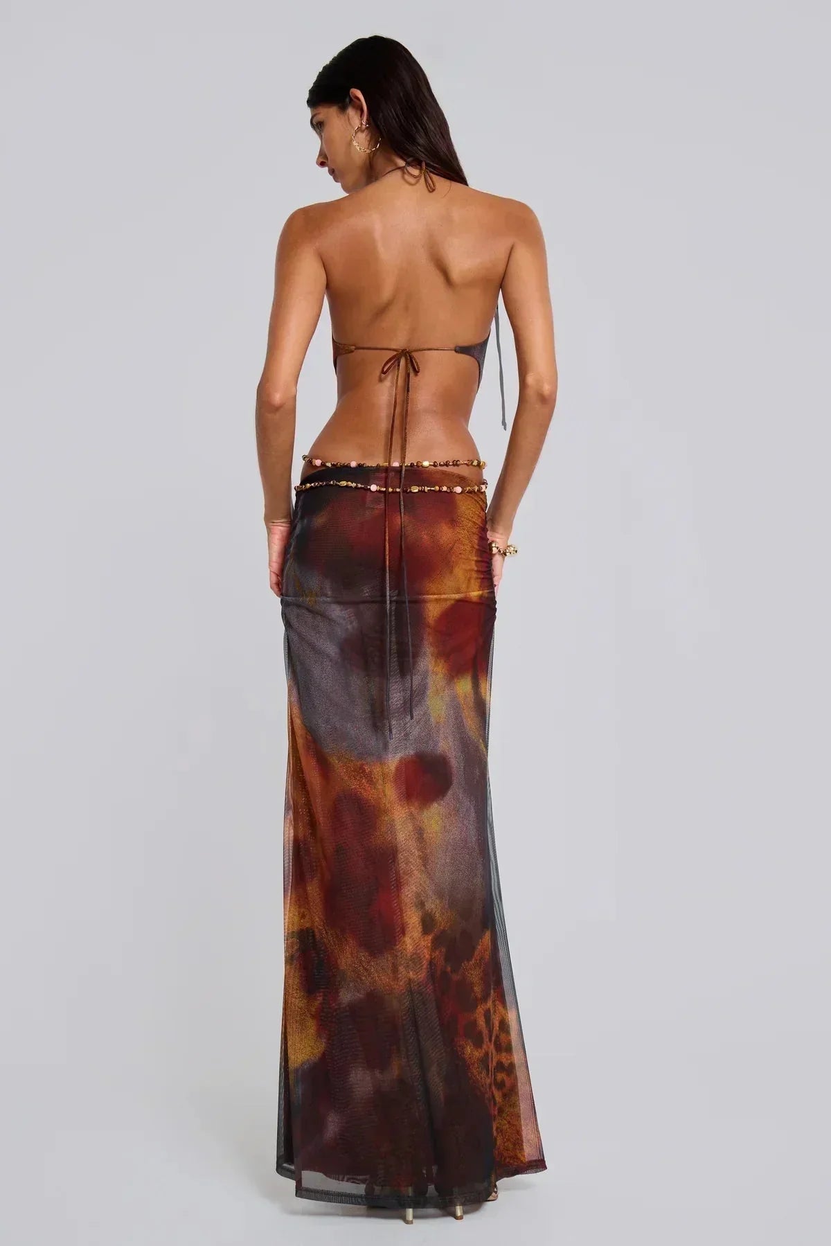 Robin | Cut Out Print Dress