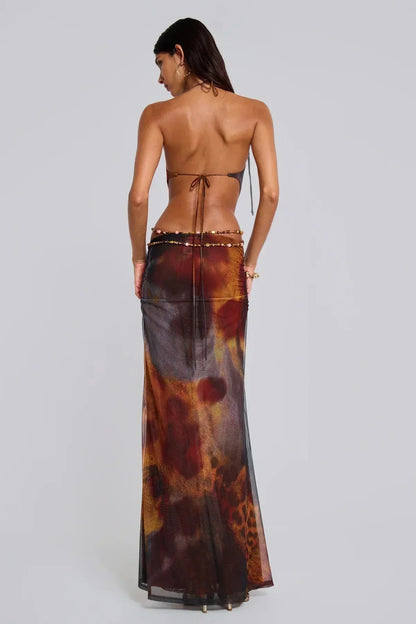 Robin | Cut Out Print Dress