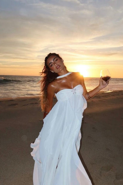 Seraphina | Ruffle Strapless Maxi Dress