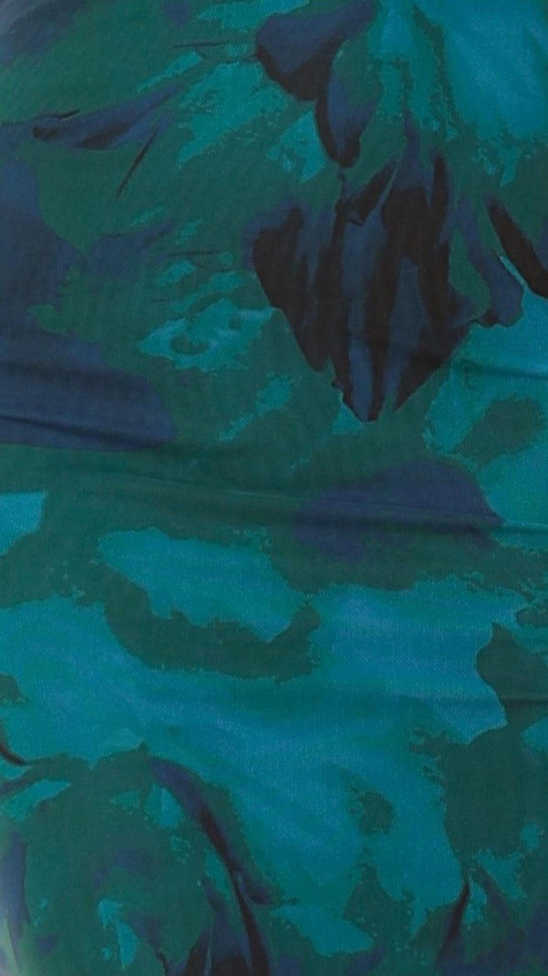 Sofia | Teal Floral Midi Dress