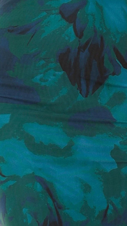 Sofia | Teal Floral Midi Dress